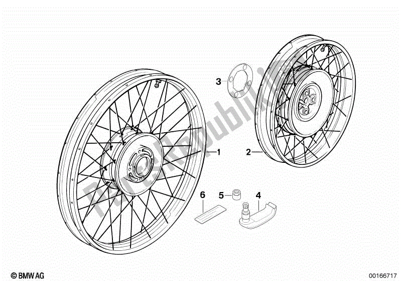 Todas las partes para Rueda De Radios de BMW R 1200 GS K 25 2004 - 2007