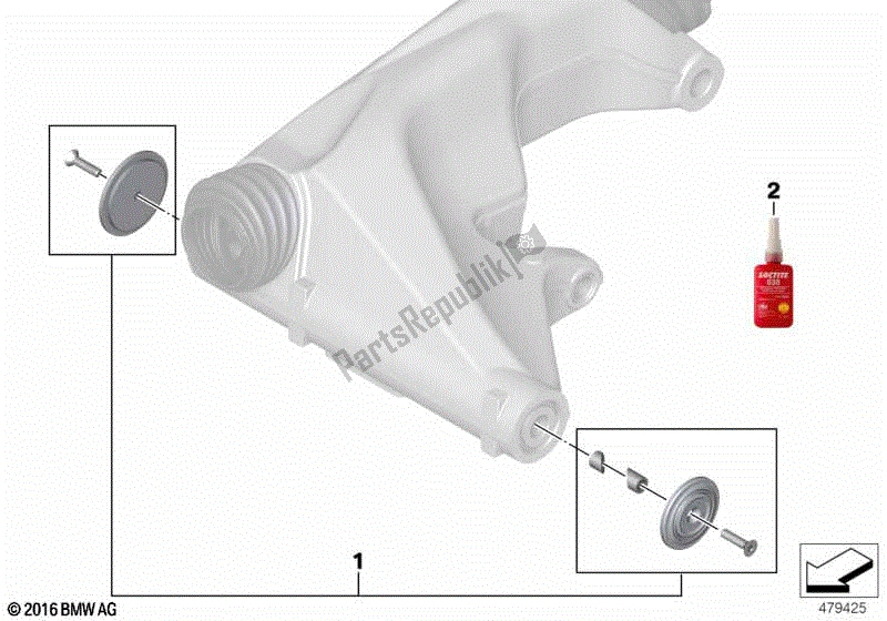 Todas las partes para Cubierta De Cojinete De Horquilla Oscilante Mecanizada de BMW R 1200 GS K 25 2004 - 2007