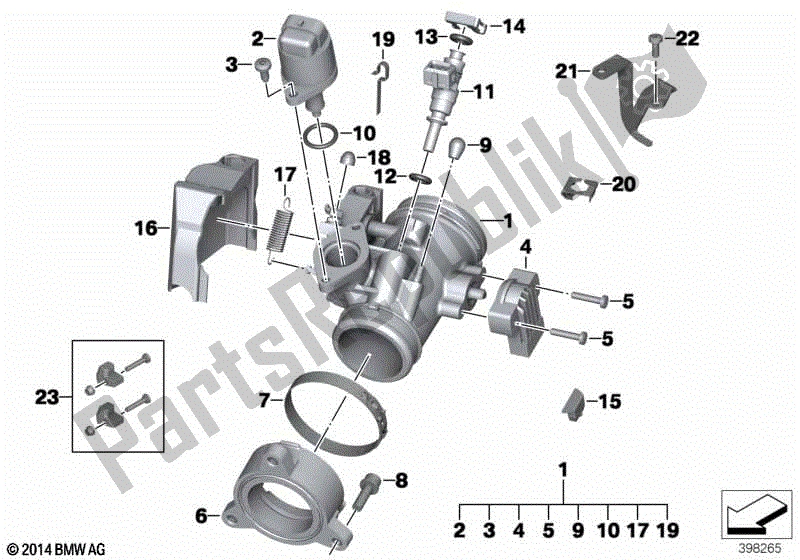 Todas las partes para Conjunto De Carcasa Del Acelerador de BMW R 1200 GS K 25 2004 - 2007