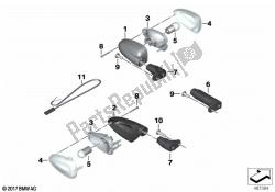 White direction indicator lights