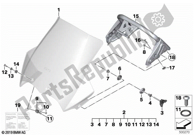 Todas las partes para Parabrisas de BMW R 1200 GS K 25 2004 - 2007