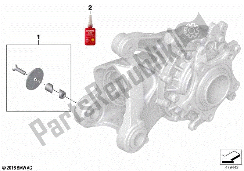 Todas las partes para Cubierta De Montaje De Transmisión Angular Mecanizada de BMW R 1200 GS K 25 2008 - 2009