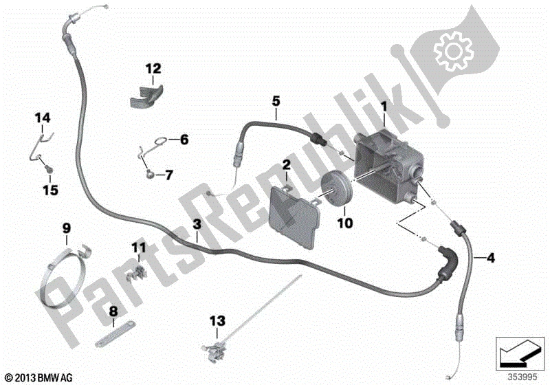 Todas las partes para Cable Bowden / Distribuidor De Cable de BMW R 1200 GS K 25 2008 - 2009