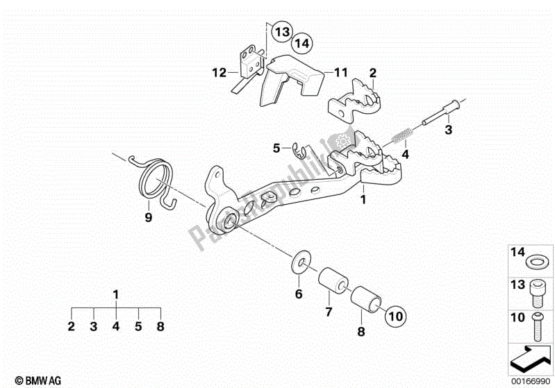 Todas las partes para Pedal De Freno de BMW R 1200 GS K 25 2008 - 2009