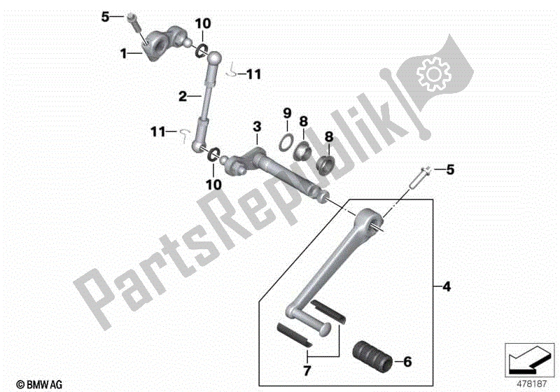 Todas las partes para Piezas De Cambio De Marchas Externas / Palanca De Cambio de BMW R 1200 GS K 25 2008 - 2009