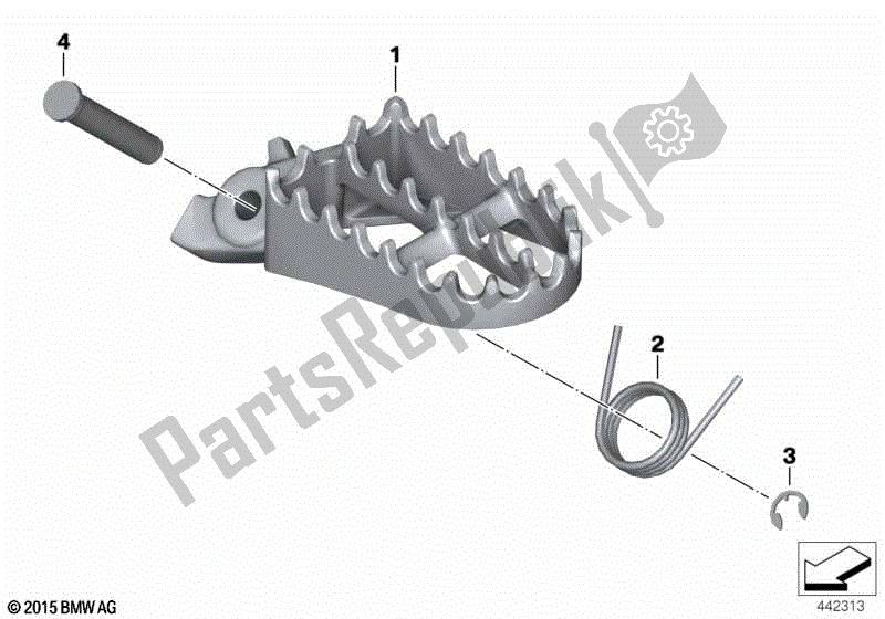 Todas las partes para Reposapiés, Enduro, Ancho, Delantero de BMW R 1200 GS K 25 2008 - 2009