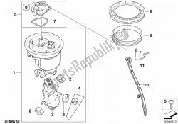 bomba de combustível e sensor de nível de combustível