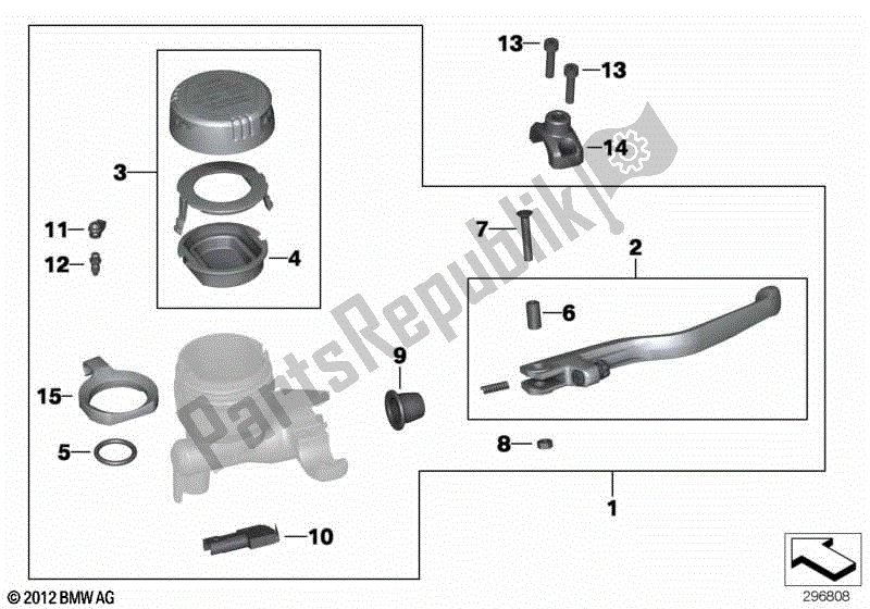 Todas las partes para Palanca De Freno De Mano de BMW R 1200 GS K 25 2008 - 2009