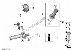 Handlebar grip, heated