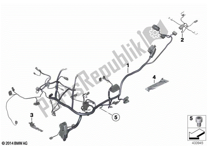 Todas las partes para Arnés Principal / Arnés Trasero de BMW R 1200 GS K 25 2008 - 2009