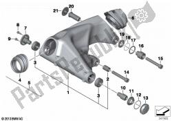 Rear wheel swinging arm