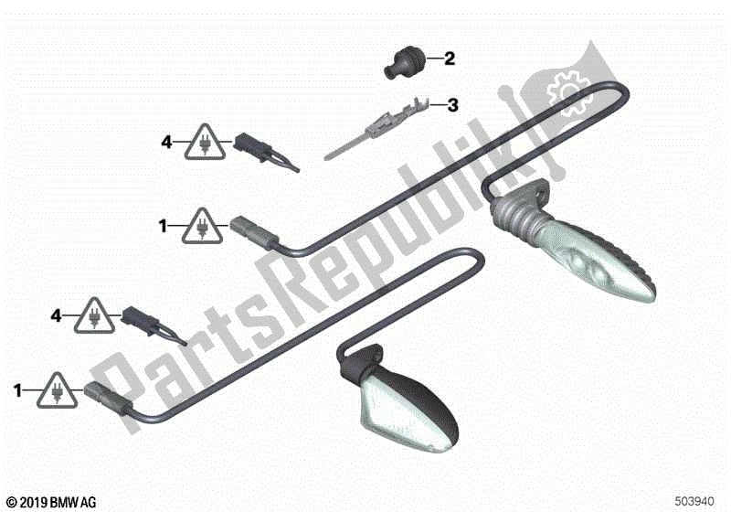 Todas las partes para Conector De Reparación, Lámpara Indicadora de BMW R 1200 GS K 25 2008 - 2009