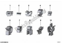 Retaining clips, line clips