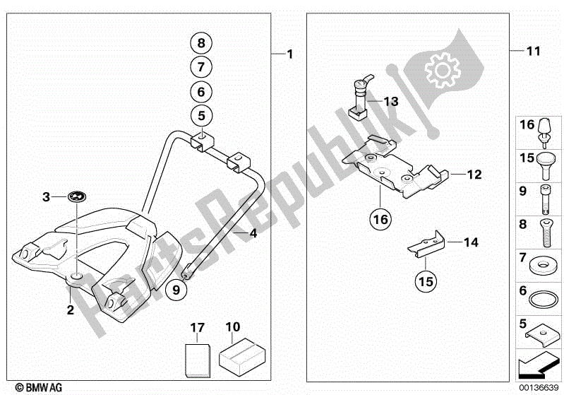 Todas las partes para Set, Portaequipajes Superior, Variable de BMW R 1200 GS K 25 2008 - 2009