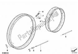 Spoke wheel rim/spoke