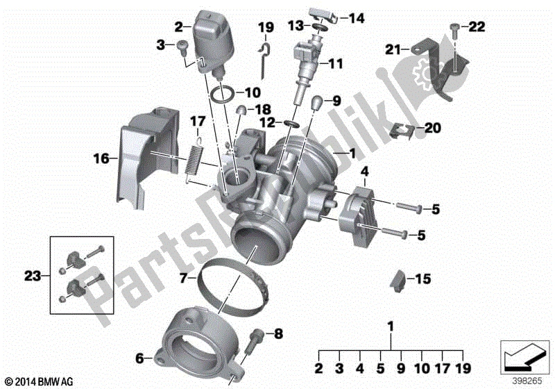 Todas las partes para Conjunto De Carcasa Del Acelerador de BMW R 1200 GS K 25 2008 - 2009