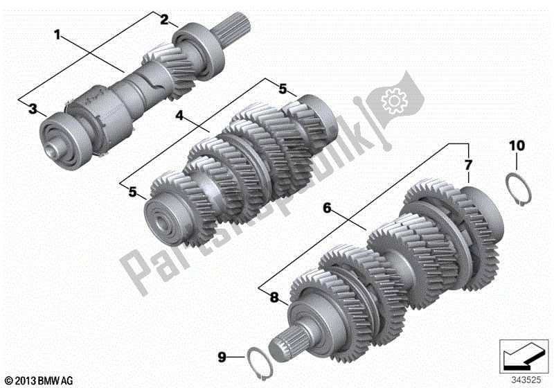 Todas las partes para Ejes De Transmisión de BMW R 1200 GS K 25 2008 - 2009