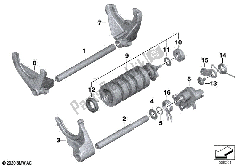 Todas las partes para Componentes De Cambio De Transmisión De 6 Velocidades de BMW R 1200 GS K 25 2010 - 2013