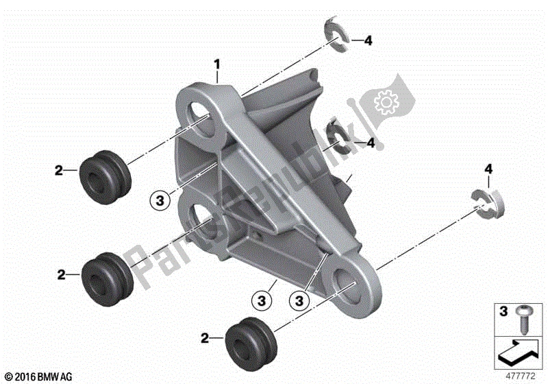 Todas las partes para Soporte F Grupo De Instrumentos de BMW R 1200 GS K 25 2010 - 2013