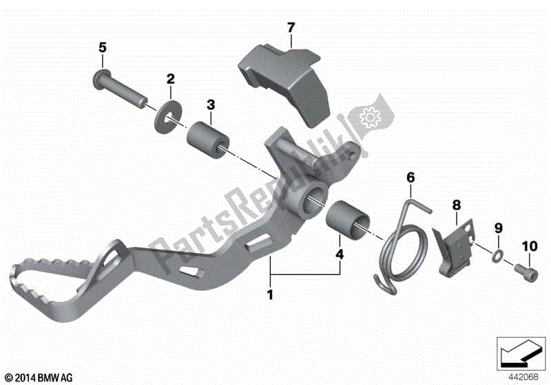 Alle onderdelen voor de Rempedaal van de BMW R 1200 GS K 25 2010 - 2013