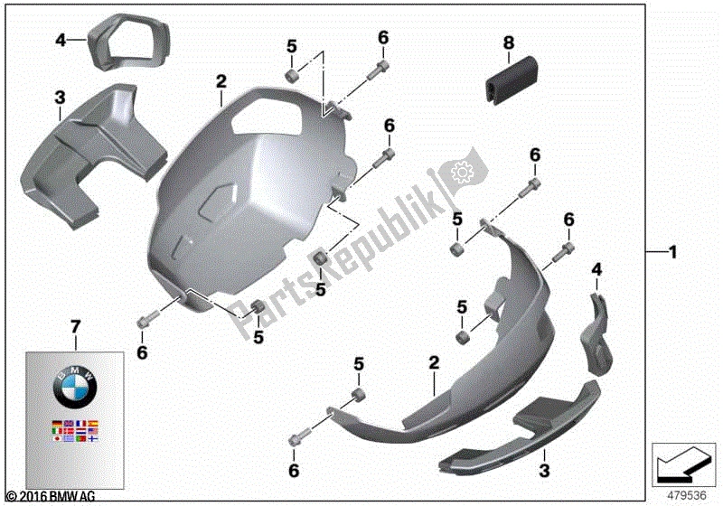 Toutes les pièces pour le Protection De Couvre-culasse, Aluminium du BMW R 1200 GS K 25 2010 - 2013