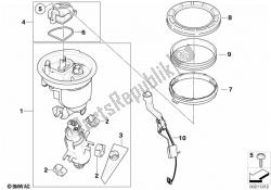 bomba de combustível e sensor de nível de combustível