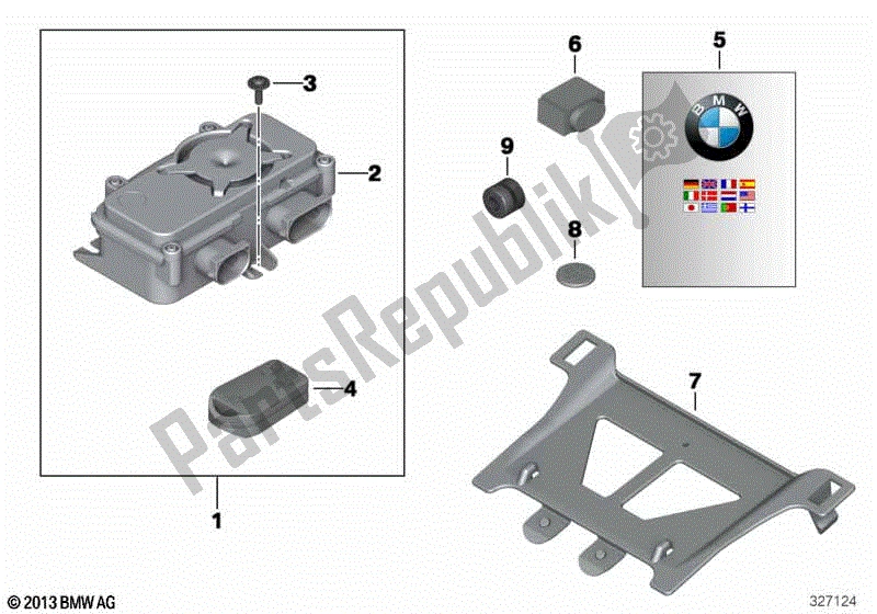 Wszystkie części do Zmodernizowany System Alarmowy Przeciwkradzie? Owy BMW R 1200 GS K 25 2010 - 2013