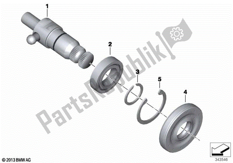 Todas las partes para Eje Selector de BMW R 1200 GS K 25 2010 - 2013