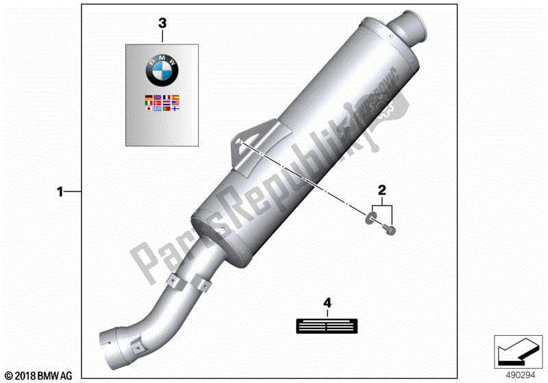 Todas las partes para Silenciador Deportivo de BMW R 1200 GS K 25 2010 - 2013