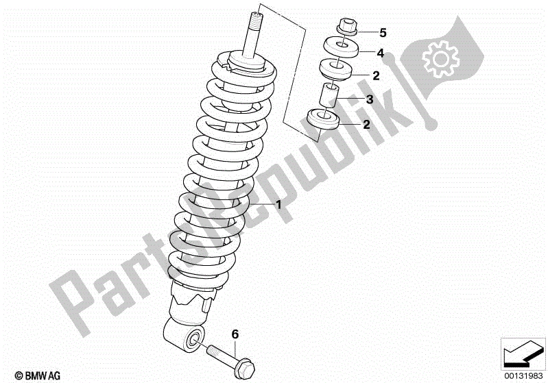 Todas las partes para Puntal De Resorte, Delantero de BMW R 1200 GS K 25 2010 - 2013