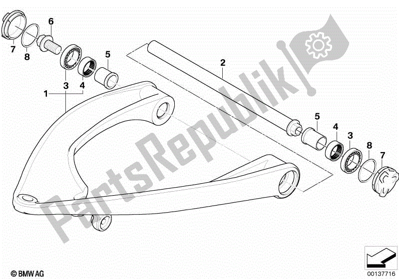 Todas las partes para Brazo De Remolque de BMW R 1200 GS K 25 2010 - 2013