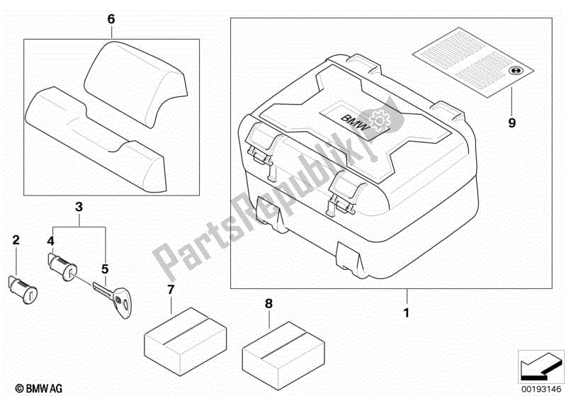 Todas las partes para Caso Variotop de BMW R 1200 GS K 25 2010 - 2013