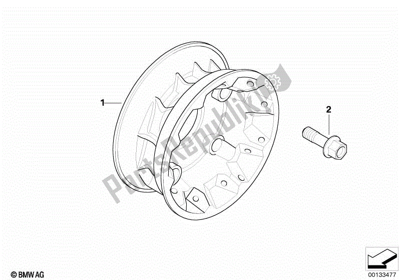 Todas las partes para Buje De Rueda Trasero de BMW R 1200 GS K 25 2010 - 2013