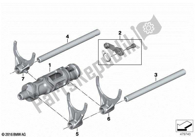 Todas las partes para Componentes De Cambio De Transmisión De 6 Velocidades de BMW R 1200 GS K 50 2012 - 2016