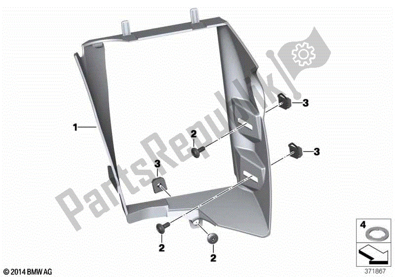 Todas las partes para Canalización De Aire, Radiador de BMW R 1200 GS K 50 2012 - 2016