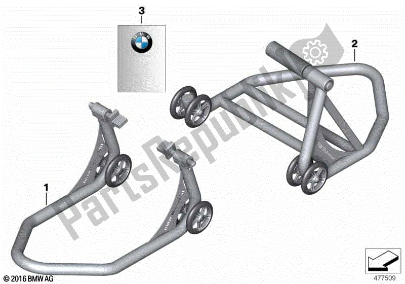 Todas las partes para Soporte Auxiliar de BMW R 1200 GS K 50 2012 - 2016