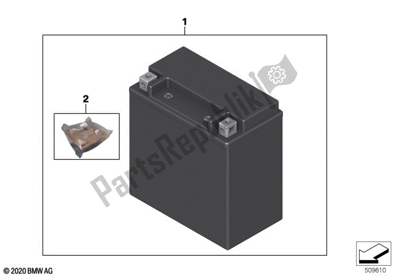 Todas las partes para Batería Agm de BMW R 1200 GS K 50 2012 - 2016