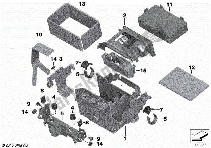 Todas las partes para Bandeja De La Batería de BMW R 1200 GS K 50 2012 - 2016