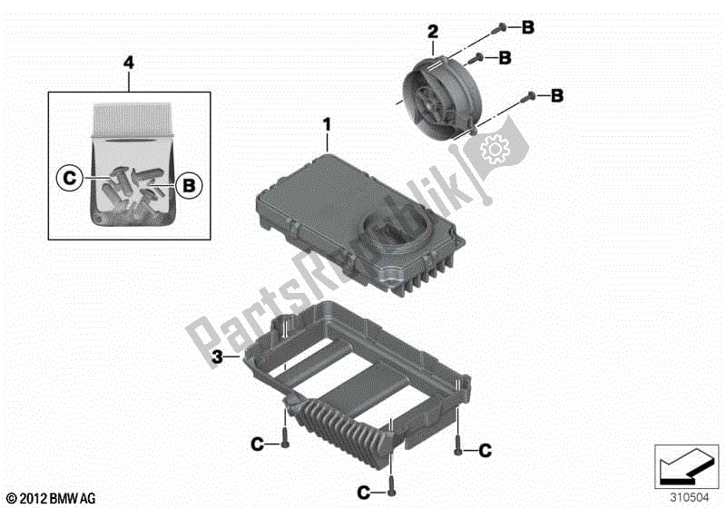 Toutes les pièces pour le Unité De Commande Pour Phare / Ventilateur à Led du BMW R 1200 GS K 50 2012 - 2016