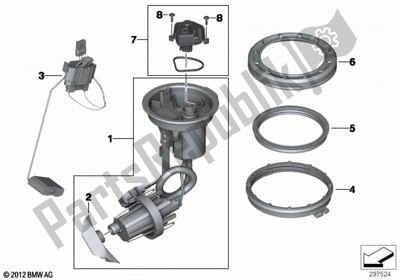 Todas las partes para Entrega, Unidades De Control, Bomba De Combustible de BMW R 1200 GS K 50 2012 - 2016