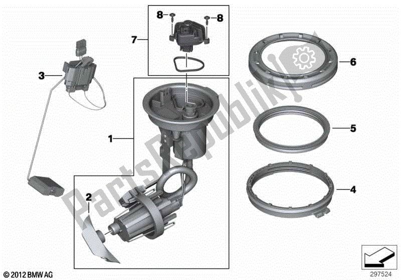 Todas las partes para Entrega, Unidades De Control, Bomba De Combustible de BMW R 1200 GS K 50 2012 - 2016