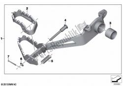 Footbrake lever, adjustable