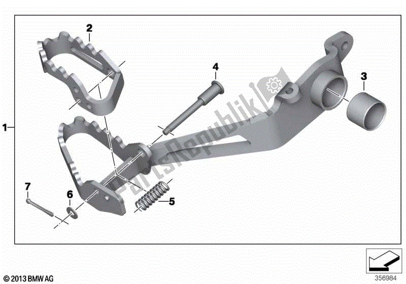 Todas las partes para Palanca De Freno De Pie, Ajustable de BMW R 1200 GS K 50 2012 - 2016