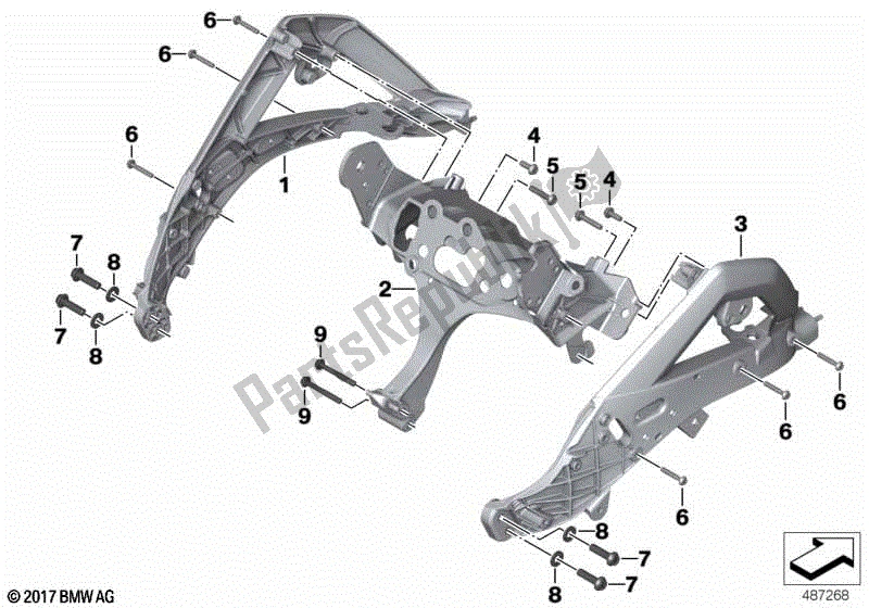 Todas las partes para Portador Del Panel Frontal de BMW R 1200 GS K 50 2012 - 2016