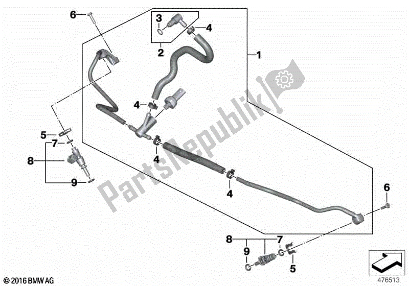 Todas las partes para Distribuidor De Combustible / Regulador De Presión de BMW R 1200 GS K 50 2012 - 2016