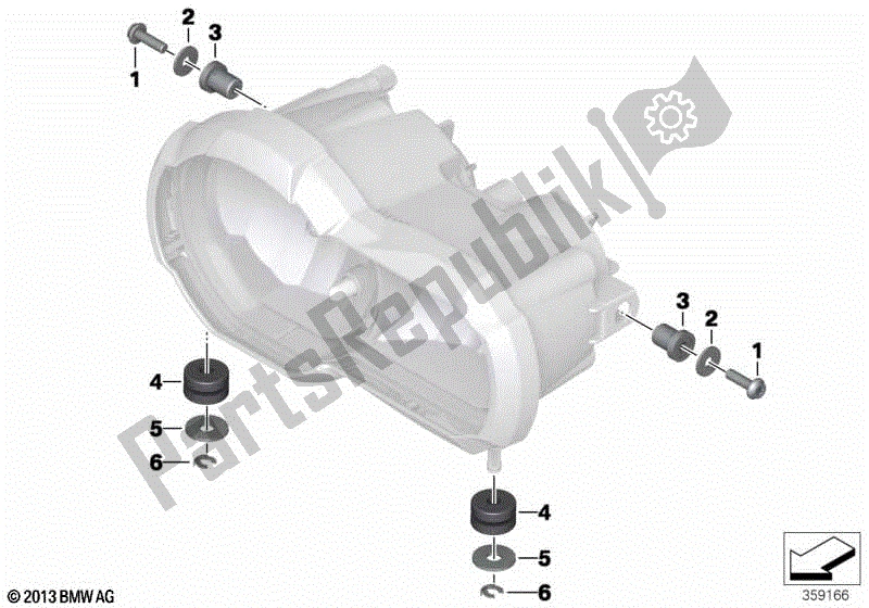 Todas las partes para Hardware De Montaje Del Faro de BMW R 1200 GS K 50 2012 - 2016