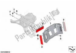 License plate bracket US / reflectors