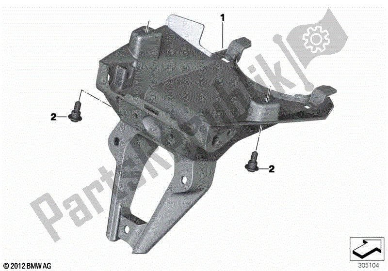 Todas las partes para Titular De La Placa De Matrícula de BMW R 1200 GS K 50 2012 - 2016