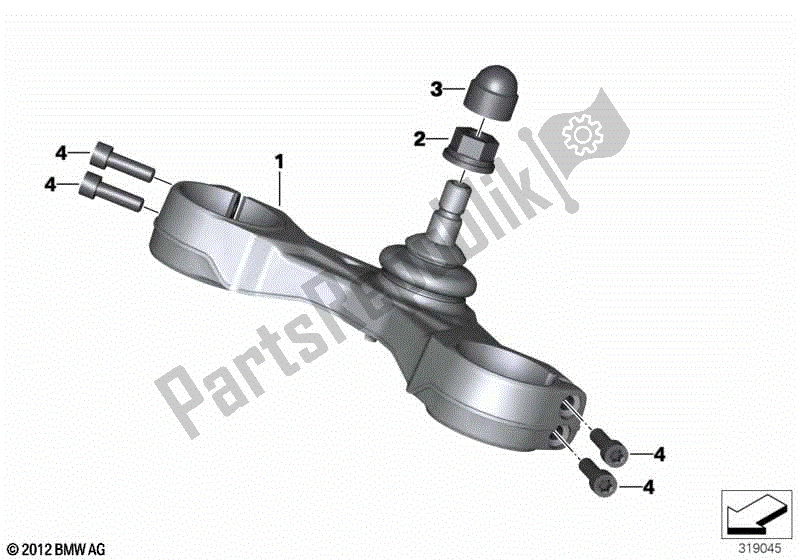 Todas las partes para Soporte Transversal De Horquilla Inferior de BMW R 1200 GS K 50 2012 - 2016