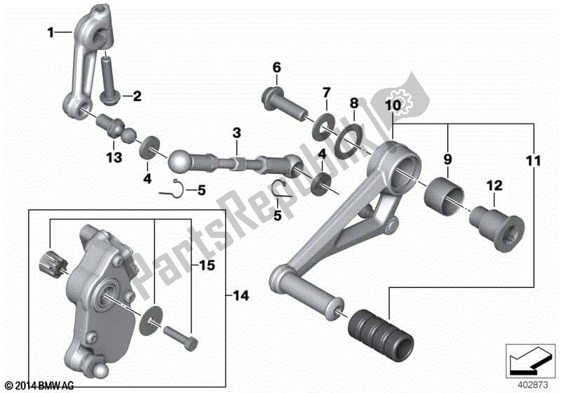 Todas las partes para Componentes Externos De Control De Cambios de BMW R 1200 GS K 50 2012 - 2016